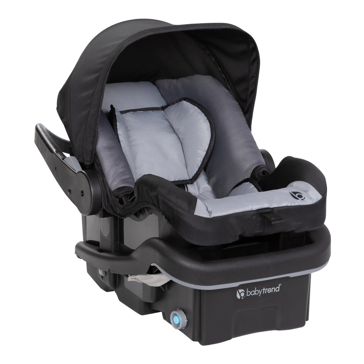 Official Baby Trend gallery view of the Passport Switch 6-in-1 travel system in Dash Black, carriage mode, from the Dash Black variant gallery