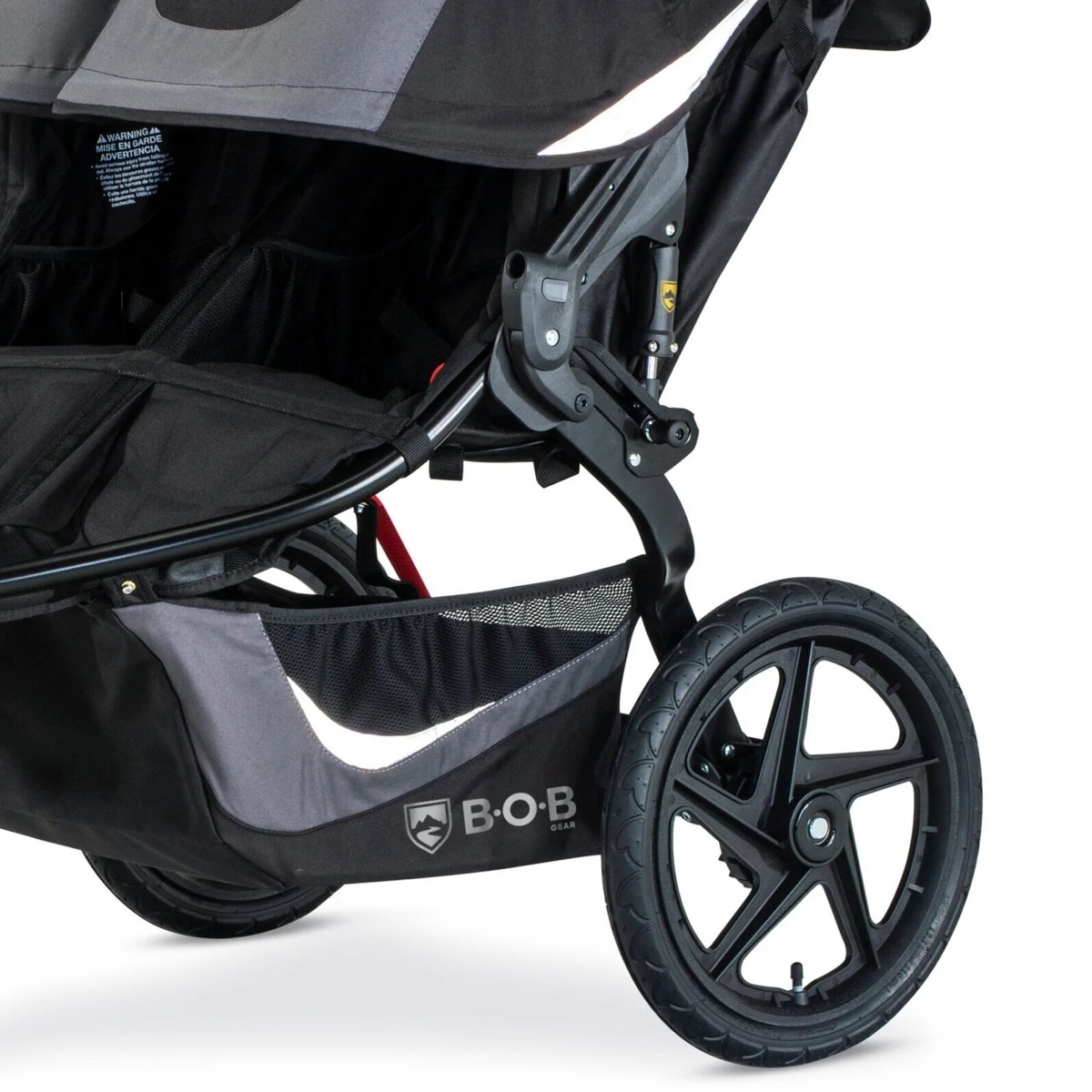 Revolution Flex 3.0 Duallie in Graphite Black, left-facing view with both canopies fully extended