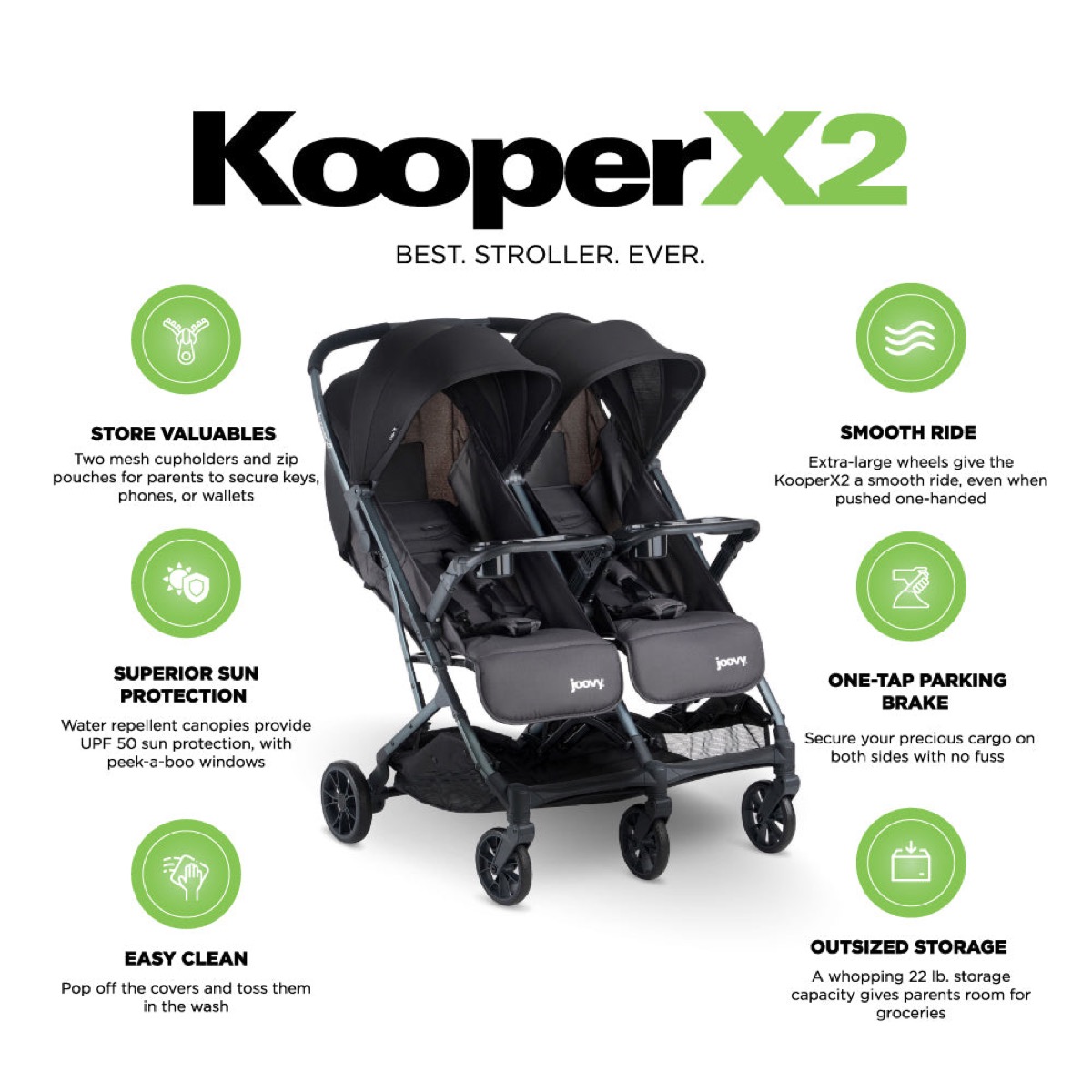 Joovy Kooper X2 in Forged Iron, manufacturer gallery angle 4 (framing not individually inspected)
